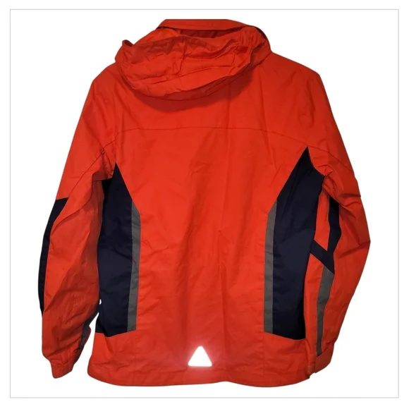LL Bean Youth Large 14–16 Hooded Jacket Red Ski Rain Windbreaker Outdoor Coat - Picture 2 of 6